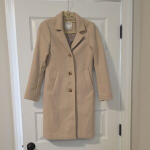 Abercrombie & Fitch Cream Dad Coat